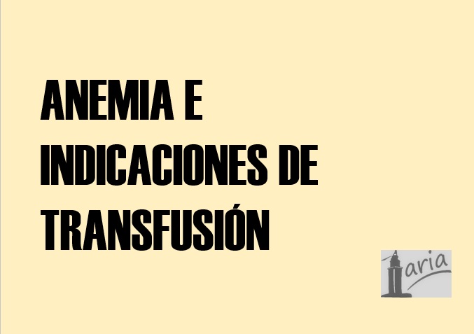 Imagen destacada - Anemias e indicaciones de transfusión